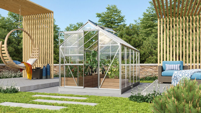 Växthus Venus 6200 Alu Glas 6,2 m² Vitavia